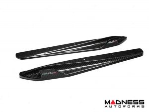 Alfa Romeo 4C Carbon Fiber Side Skirt Set - Shark Fin - w/ Alfa Romeo Logo